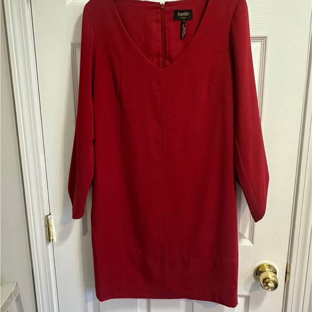 Laundry By Shelli Segal Red Dolman Sleeve Sheath Dress